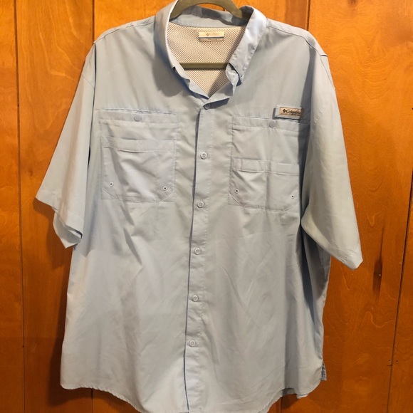 Light blue short sleeve PFG shirt - Picture 1 of 3